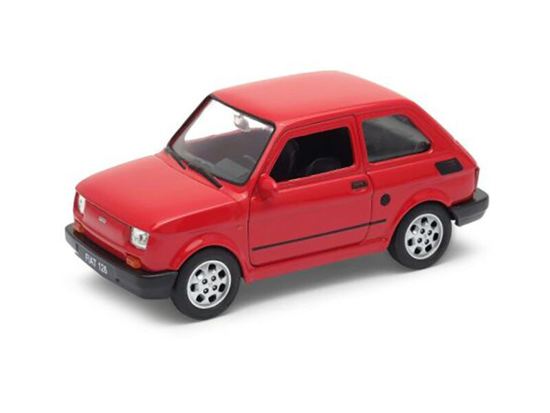 Welly Fiat 126 Maluch 1:34 metalická červená